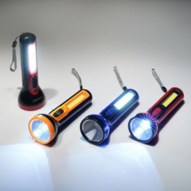 Tiross latarka LED ładowalna TS-1855, 2w1, 3W COB, 180lm, 1200mAh ,micro-USB [507060]