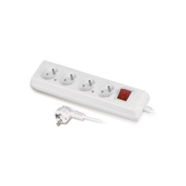 Przedłużacz 4 gniazda z uziemieniem, 3m, z wyłącznikiem - 3x2P+Z, 10A, 250V -PS-470WS/3,0 E BIAŁY Plastrol