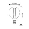 Żarówka LED E14 6W (zamiennik 45W) 540lm - P45 230V 2700K (ciepło-biała) - DP020WW DECO GOLD INQ