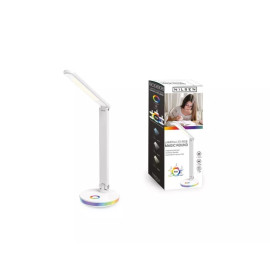 Lampa biurkowa LED 8W i lampka nocna 2w1 - ROUND MA012 biała