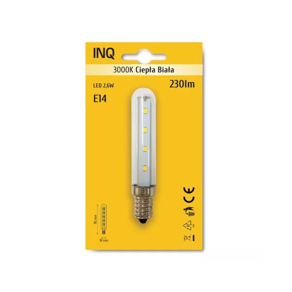 LS130WW - okapowa E14 - LED T18 2,6W 230lm 3000K (+)