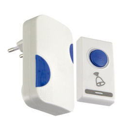 Dzwonek bezprzewodowy NUTKA 230V L (03895) -  dzwonek-230V / przycisk-bateria (-)