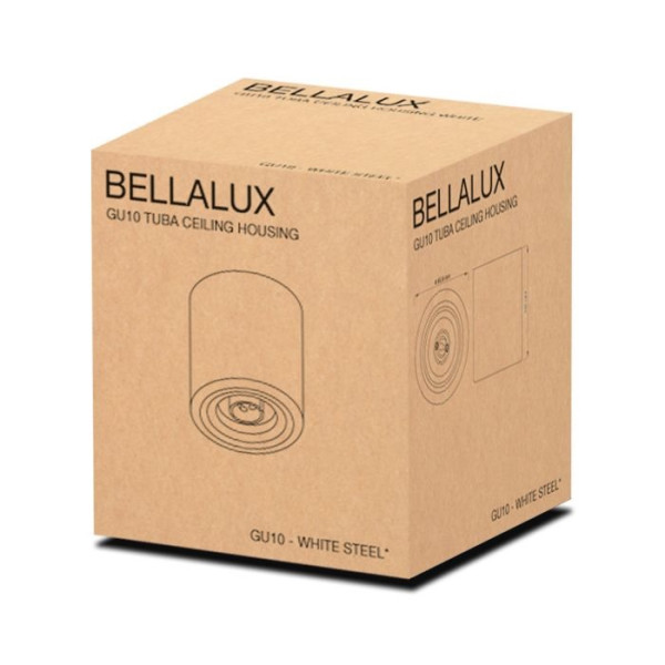 Oprawa natynkowa tuba GU10, ruchoma, czarna - Bellalux 