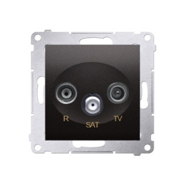 DASK.01/49 GNIAZDO ANTENOWE RTV-SAT 1.0dB KOŃC./ZAKOŃCZ. (MODUŁ) CZARNY S54