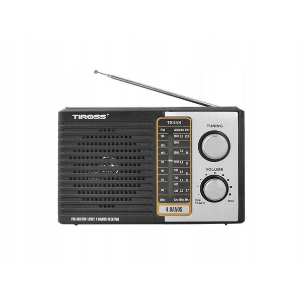 Tiross radio przenośne turyst. TS-458 , FM/AM/SW1-2 , 230V/R20 [501501]