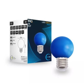 Żarówka LED E27 2,0W niebieska - kulka LED DECO 230V - LPC010BU INQ