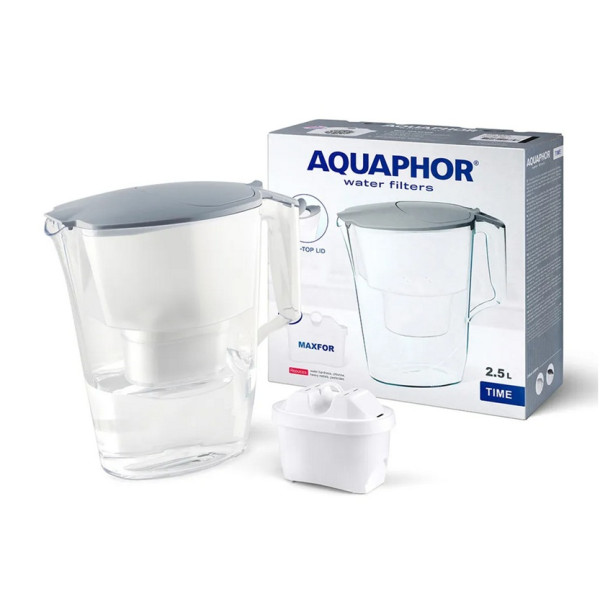 Dzbanek filtrujący Aquaphor TIME szary 2,5l + 1 wkład B100-25 