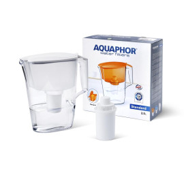 Dzbanek filtrujący Standard 2,5L biały + wkład B15 szary, Aquaphor 