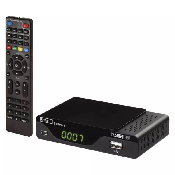 Dekoder telewizji naziemnej (tuner) DVB-T2 - EMOS J6014