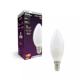 Żarówka LED E14 9W (zamiennik 67W) 900lm - świeczka 230V 4000K (neutralna-biała) - ELB101NW PROFILED INQ
