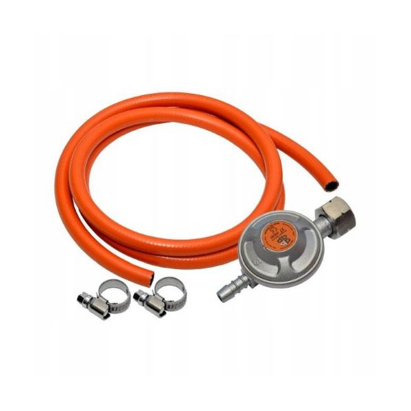 reduktor gazowy BRADAS RGA310 , 37mbar. , 1,5kg/h ,wąż 1m , opaski [418474]
