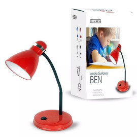 Lampa biurkowa E27 czerwona - BEN