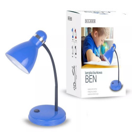 Lampa biurkowa E27 niebieska - BEN