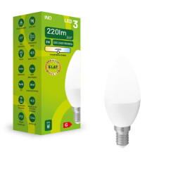 Żarówka LED C37 E14 3W ŚWIECA 220LM 4000K INQ ELB014NW