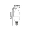 Żarówka LED C37 E14 7W ŚWIECA 600LM 3000K INQ ELB044WW