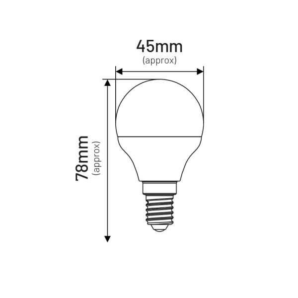 Żarówka LED G45 E14 4W KULKA 320LM 3000K INQ ELP024WW