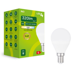 Żarówka LED G45 E14 4W KULKA 320LM 4000K INQ ELP024NW