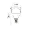 Żarówka LED G45 E14 6W KULKA 490LM 6000K INQ ELP034CW