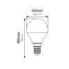 Żarówka LED G45 E14 7W KULKA 600lm 3000K INQ ELP044WW