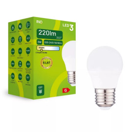 Żarówka LED G45 E27 3W KULKA 220LM 3000K INQ ELP054WW