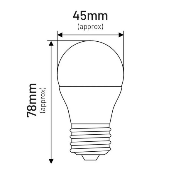 Żarówka LED G45 E27 3W KULKA 220LM 3000K INQ ELP054WW