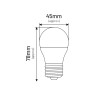 Żarówka LED G45 E27 6W KULKA 490lm 3000K INQ ELP074WW