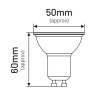 Żarówka LED MR16 GU10 5W 380lm ciepło-biała INQ MR024WW