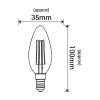 Żarówka LED E14 5,5W (zamiennik 60W) 806lm 3000K (ciepło-biała) - EDB020WW 