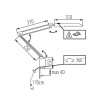 Lampa biurkowa LED 4,8W 430lm 4000K, biała - HERON II LED W Kanlux