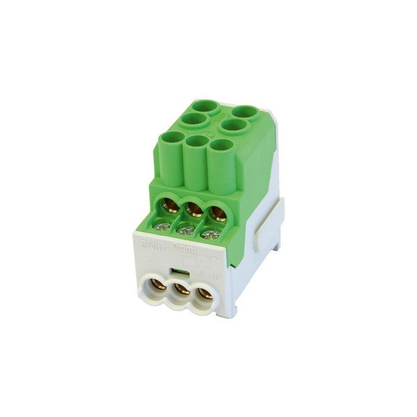 Blok rozdzielczy - dystrybucyjny Al/Cu SDB100 (80010) SIMBLOCK zielony 81601005