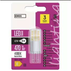 Żarówka LED G9 4,2W 470lm - 230V 4000K (neutralnie-biała) - ZQ9543 Emos