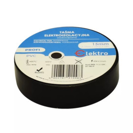 TI1510BK Taśma elektroizolacyjna 10m x 15mm x 0,13mm czarna (cena za kpl. 10szt)