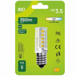 Żarówka LED E14 3,8W 370lm T18 230V 4000K (neutralna-biała) - LTE010NW INQ