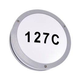 Plafon LED (numer domu) 7,5W 520lm IP44 szary - Solina LED 7,5W Struhm