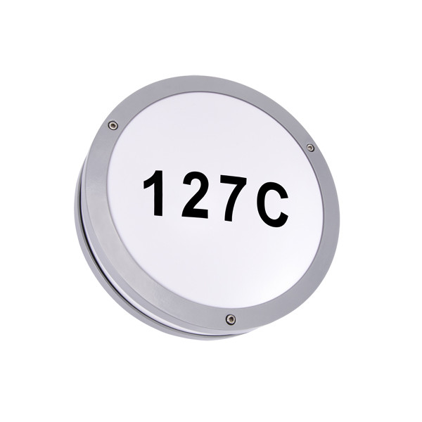 Plafon LED (numer domu) 7,5W 520lm IP44 szary - Solina LED 7,5W Struhm