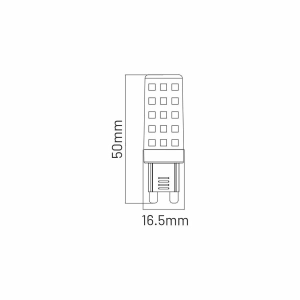 Żarówka LED G9 3,4W 400lm - 230V 4000K (neutralna-biała) -  ELTG030NW INQ