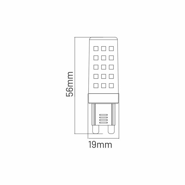 Żarówka LED G9 4,8W 530lm - 230V 3000K (ciepło-biała) -  ELTG040WW INQ 