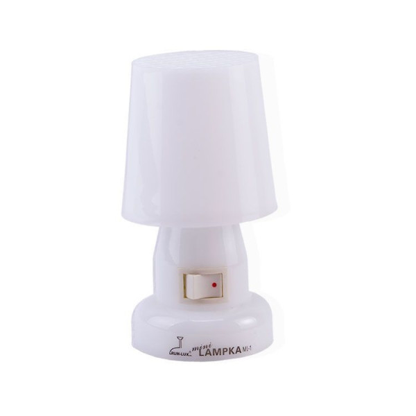 ML-1 biała - Lampka nocna w kontakt z klosikiem, E14 max 7W