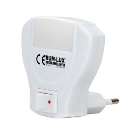 LN-04-LED BIAŁA  Lampka nocna 1W mini muszla z wyłącznikiem (do gniazdka)