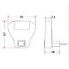 LN-04-LED BIAŁA  Lampka nocna 1W mini muszla z wyłącznikiem (do gniazdka)
