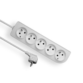 PSN-503-2-1,5 PRZEDŁUŻACZ 5 gniazd z uziemieniem, 3m, 3x1,5mm 5X2P+ Z czarny