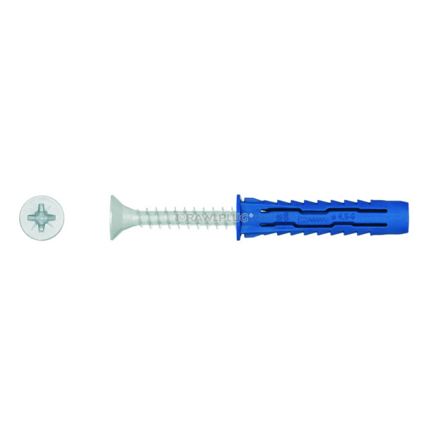 Kołek uniwersalny 4ALL fi 8x65 mm z wkrętem 5,0x80 mm 4ALL-08065+5080 (opak.50 szt.)