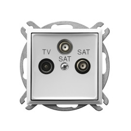 ARIA GPA-U2S/m/00 Gniazdo RTV-SAT z dwoma wyjściami SAT BIAŁY