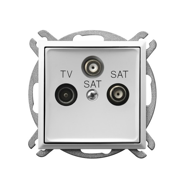ARIA GPA-U2S/m/00 Gniazdo RTV-SAT z dwoma wyjściami SAT BIAŁY
