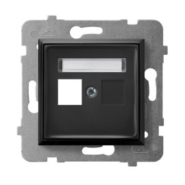 ARIA GPK-1U/p/33 Obudowa gniazda pojedynczego typu Keystone prosta CZARNY METALIK