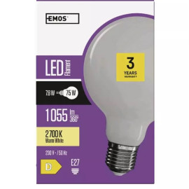 Żarówka LED E27 Globe G95 7,8W (75W) 1055lm 2700K (ciepło-biala) - ZF2150 Emos