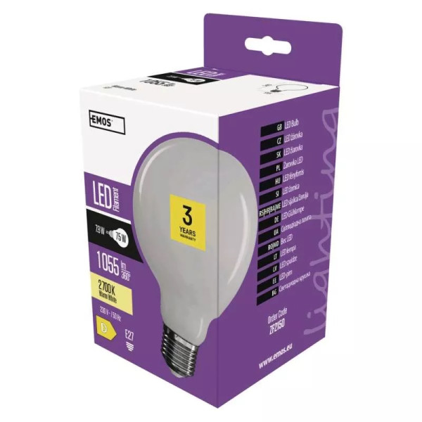 Żarówka LED E27 Globe G95 7,8W (75W) 1055lm 2700K (ciepło-biala) - ZF2150 Emos