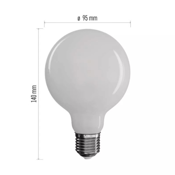 Żarówka LED E27 Globe G95 7,8W (75W) 1055lm 2700K (ciepło-biala) - ZF2150 Emos