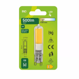 Żarówka LED G9 4W 500lm - 230V 2700K (ciepło-biała) -  ELTG090WW INQ