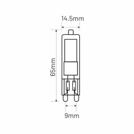 Żarówka LED G9 4W 500lm - 230V 2700K (ciepło-biała) -  ELTG090WW INQ